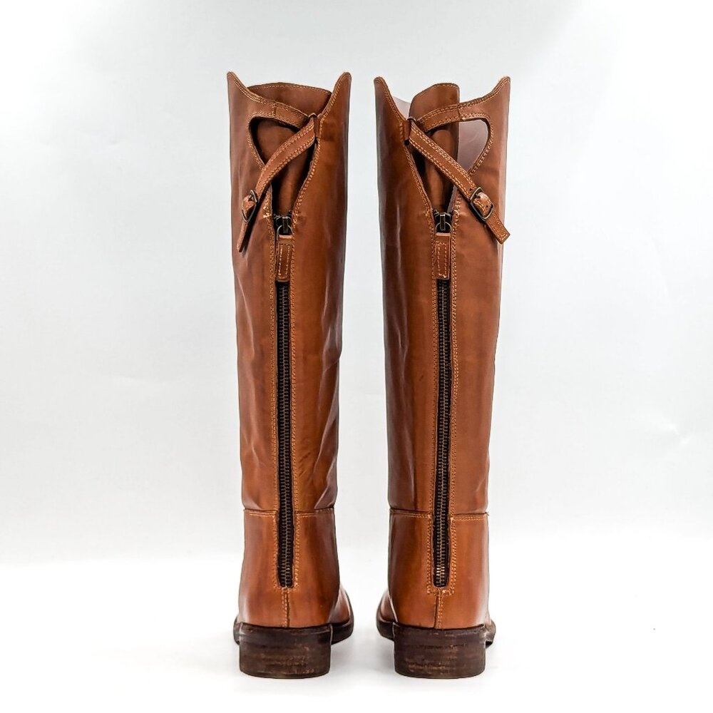 Free People Women Cognac Leather Riding Equestrian Strap Boots 6.5US EUR 37.5 - Picture 4 of 10